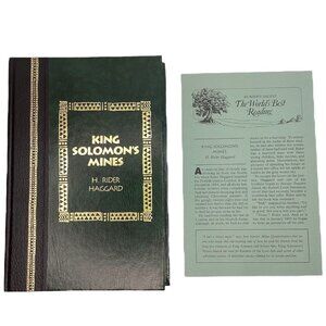 King Solomons‎ Mines By H. Rider Haggard Readers Digest Edition 1994 Hardcover
